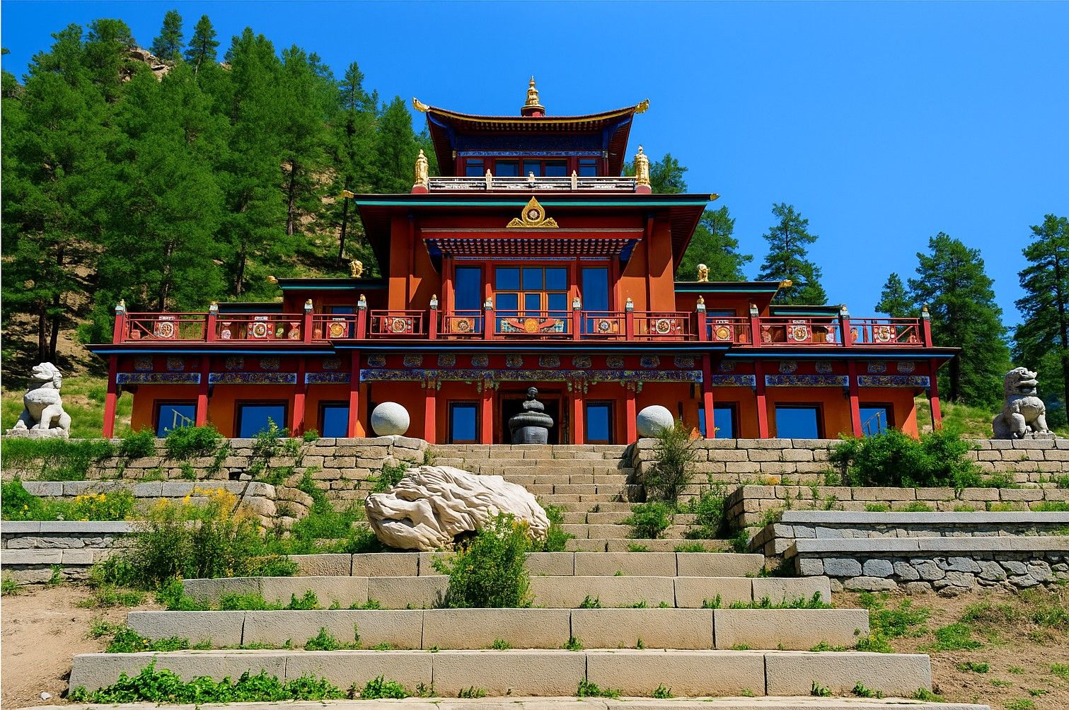 Aglag Buteel Monastery exterior view