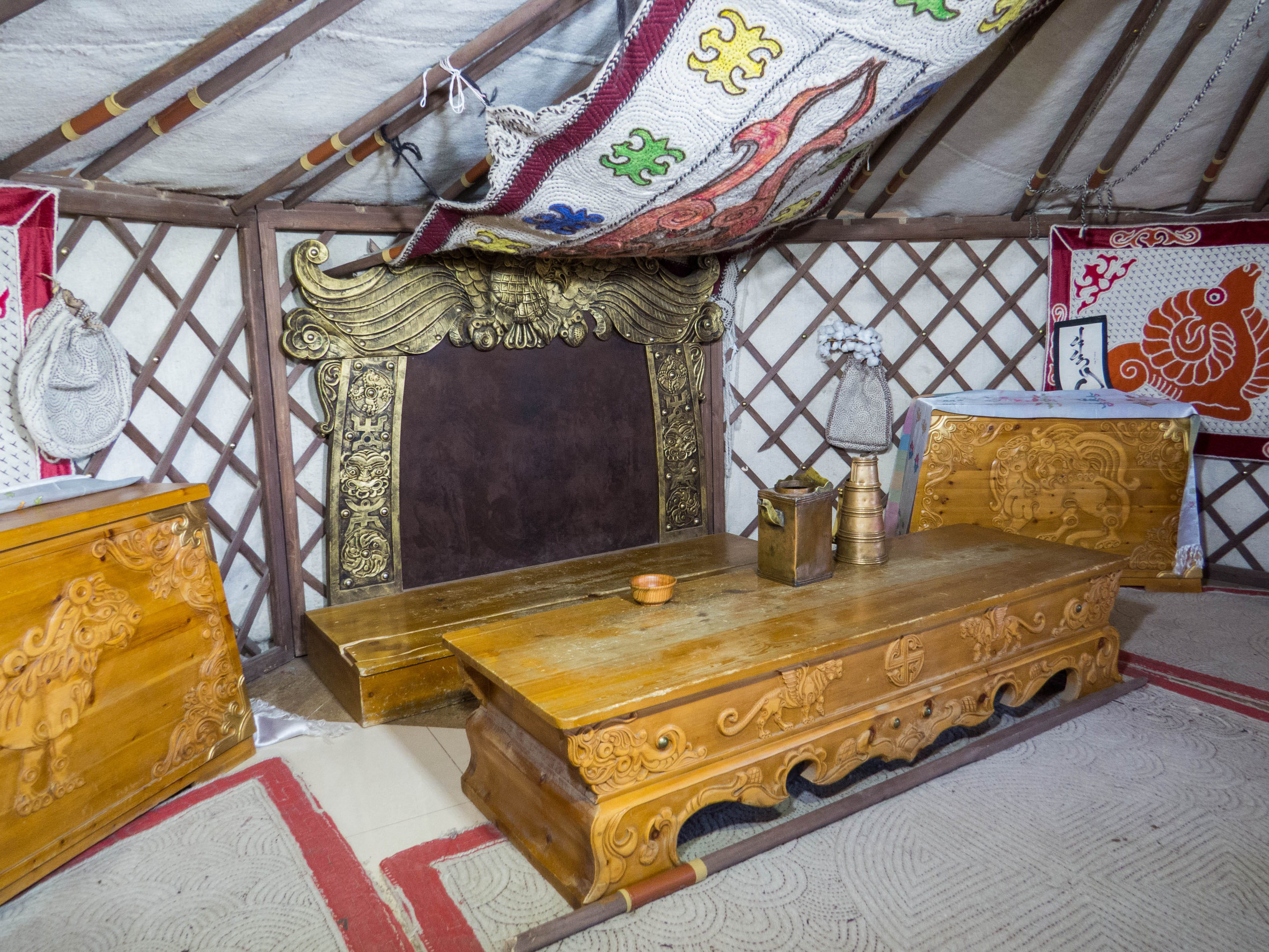 Interior of a Mongolian Yurt