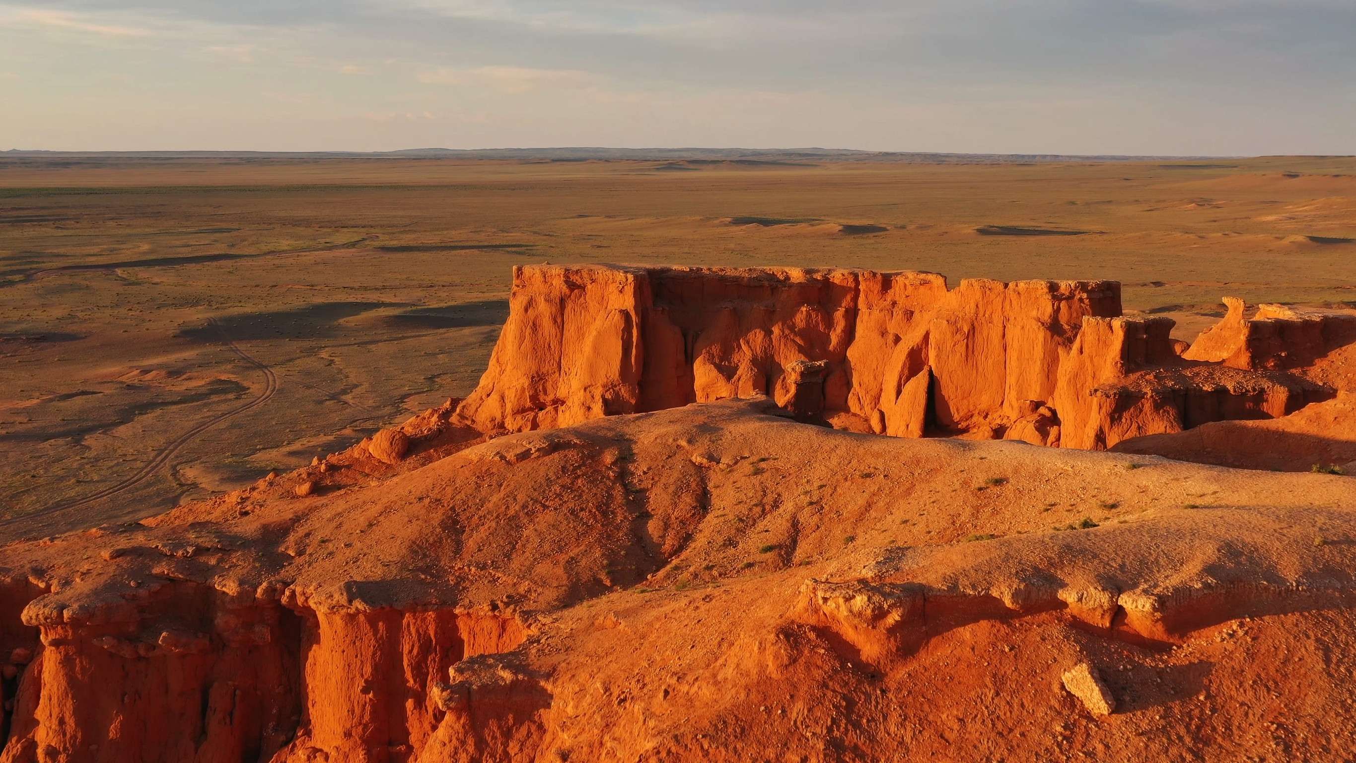 Mongolia Flaming Cliffs And Sand Dunes