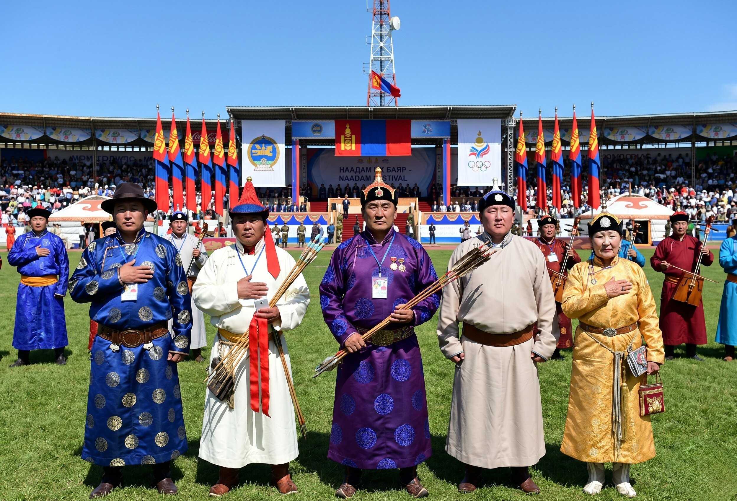 Traditional Naadam festival celebration in Mongolia