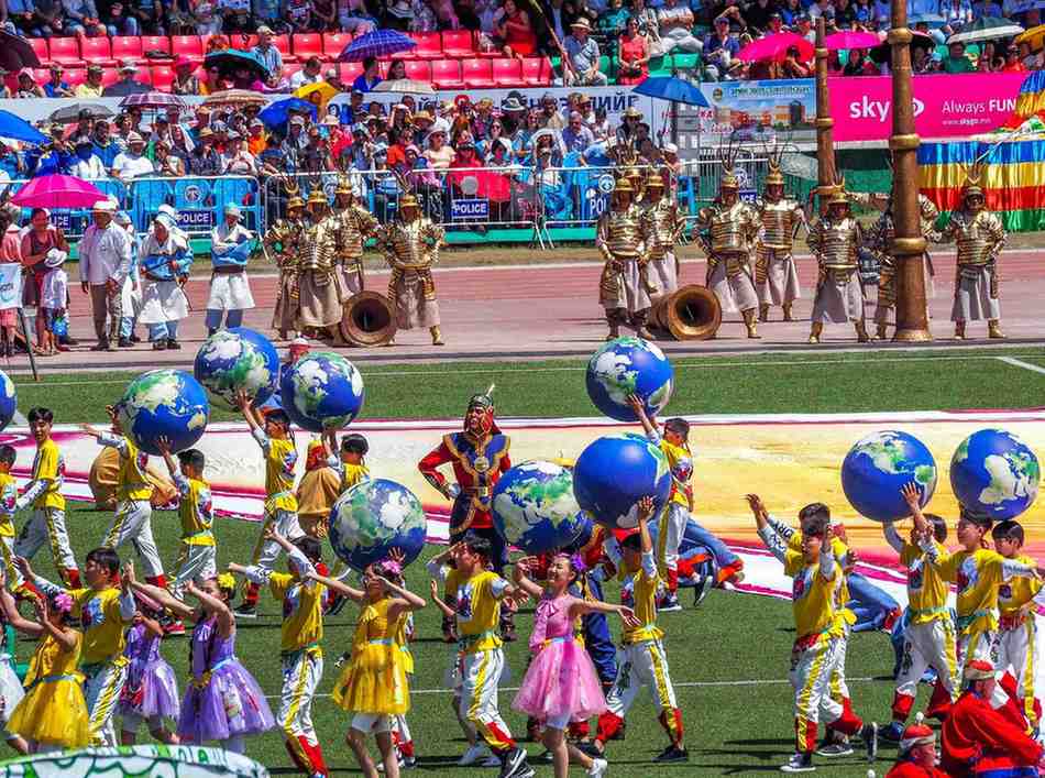 Nadaam Festival At National Sports Day In Ulaanbaatar Mongolia