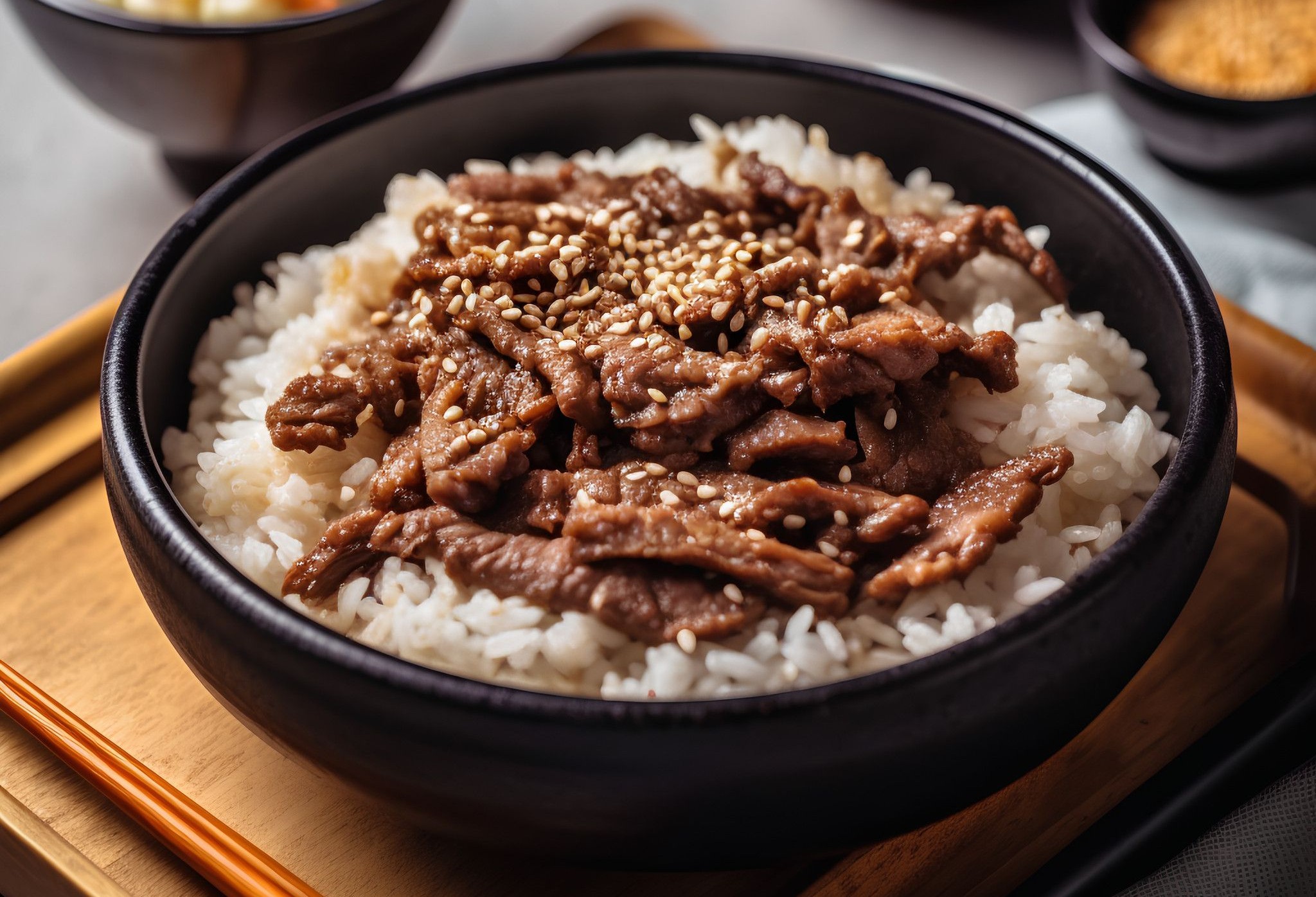 Rice Bowl Topped With Beef