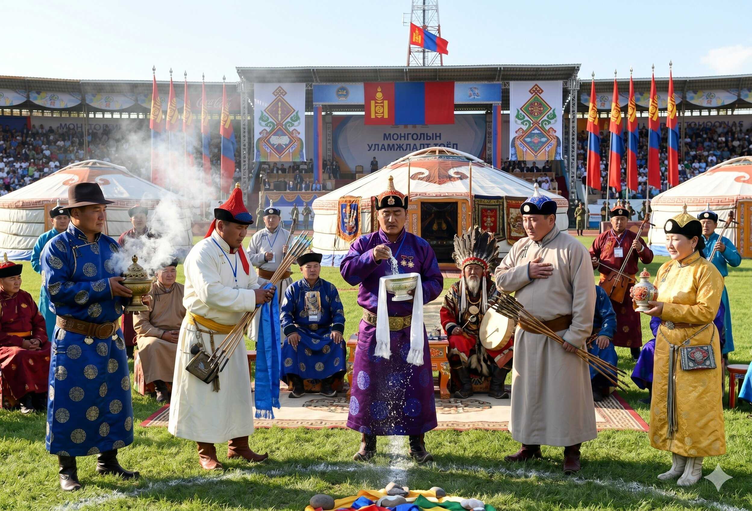 Traditional Mongolian cultural ceremony